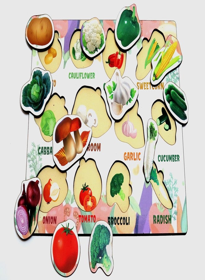 CRAFTICK Educational Vegetable Jigsaw Puzzle for Kids Puzzles | Good for Toddlers | Return Gifts for Kids - Image 3